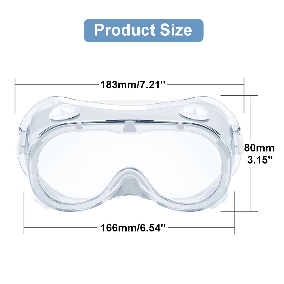 

2 Type Protective Safety Goggles Wide Vision Disposable Indirect Vent Prevent Infection Eye Mask Anti-Fog Splash Goggles