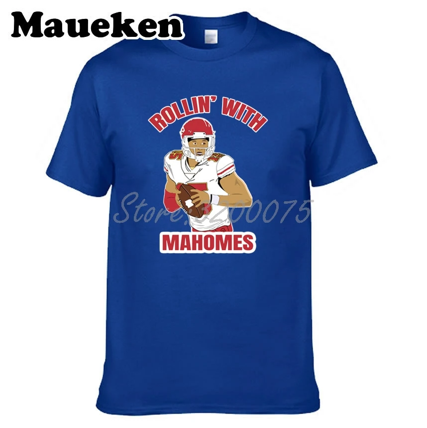 Мужская футболка с принтом rollin одежда Патрик для фанатов Канзас Сити круглым