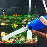 fish tank water changer aquarium gravel cleaner vacuum aquarium accessoires handled siphon pump with filter nozzle