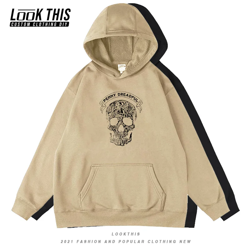 

Penny Dreadful Mens 2021 Autumn Oversized Hoodie Gothic Letter Print Hoodies Boy Teens Cool Anime Popular Pullover Sweatshirt