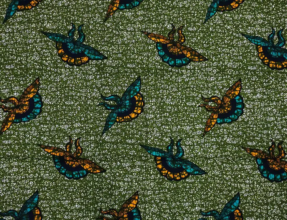 

African Ankara fabric real wax print African real veritable wax block print 6 yards