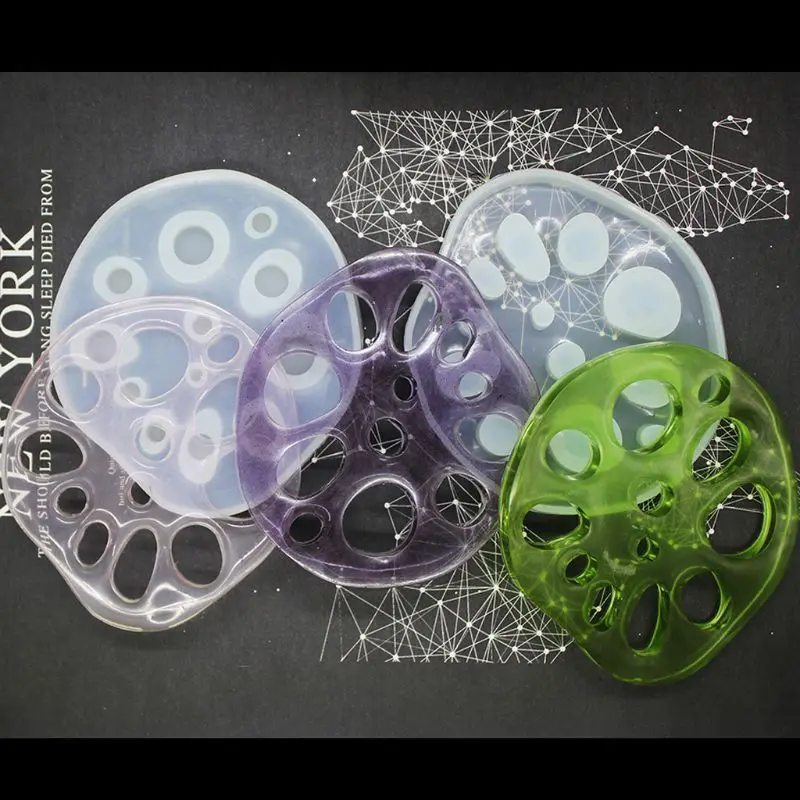 

DIY Lotus Root Slices Irregular Coasters Mold Epoxy Resin Art Tea Mat Molds Craf F3MF