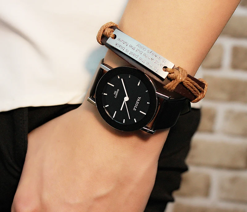 Часы наручные Yazole женские кварцевые модные простые дизайнерские для студенток |