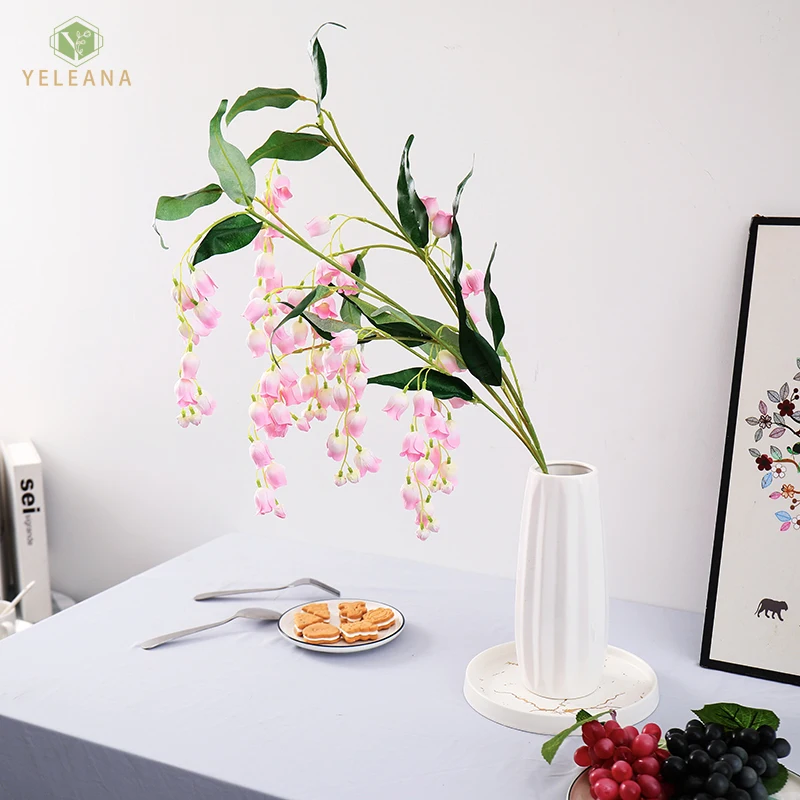 Колокольчик искусственные цветы нетканые ткани акации элегантные аксессуары