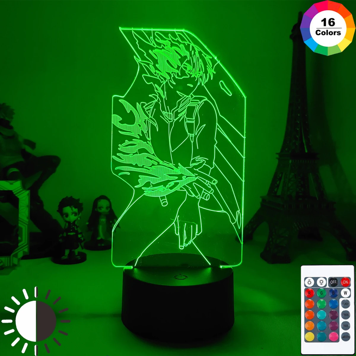 

My Hero Academia Kirishima Eijiro ANIME Lights My Hero Academia 3D Led Lamp Colorful Changing Nightlights Lampara For Home Decor