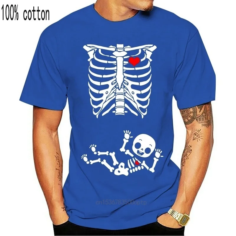 

2019 летняя модная футболка для женщин, мальчиков, скелет для беременных (не беременных) DT, черная футболка, высокое качество, футболки, притал...