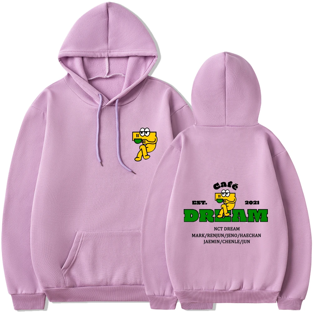 Повседневные зимние свитшоты в стиле K-POP NCT для кафе 7 мечт унисекс кавайная