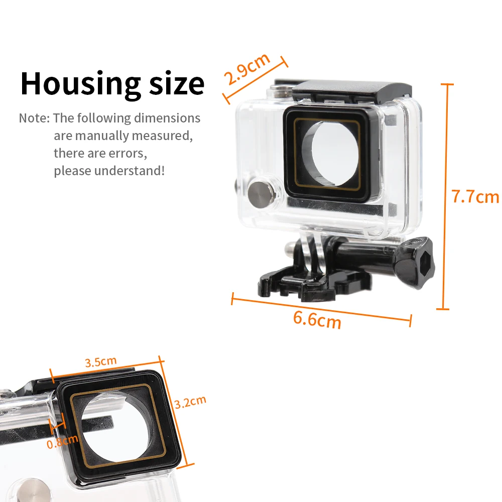 Водонепроницаемый чехол для подводной съемки 40 м корпус GoPro Hero 3+ 4 Plus защитный