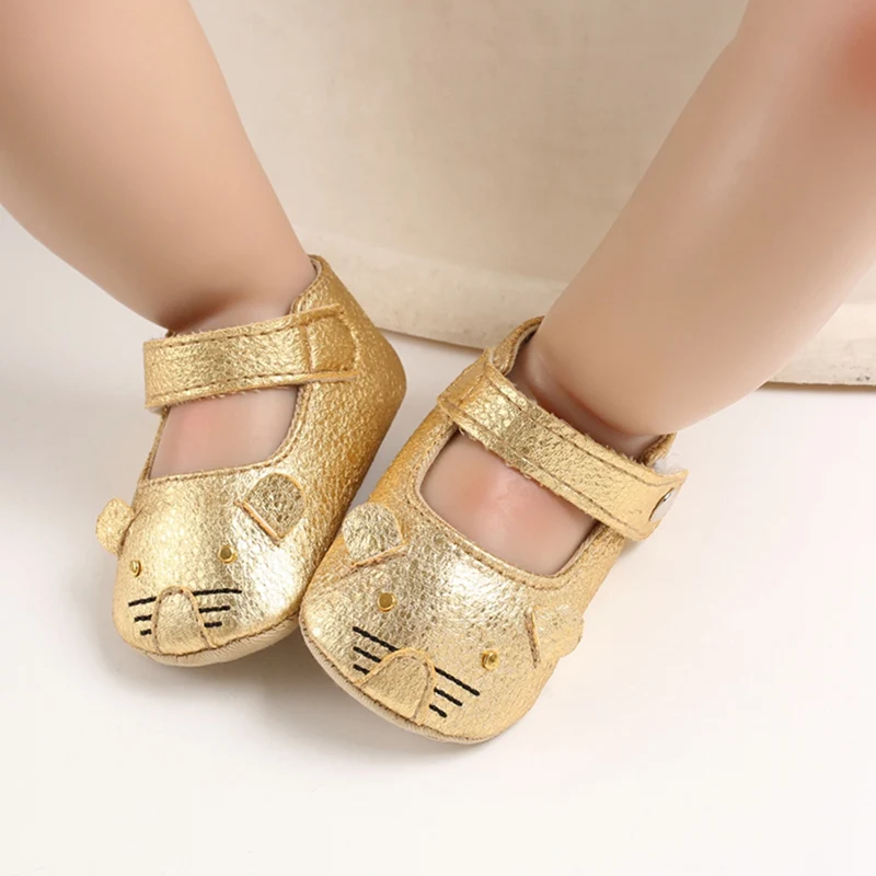 

Autumn Newborn Baby Girls Shoes Cartoon Print Anti-Slip Casual Sneakers Toddler Soft Soled Walking Infant Girls Shoes