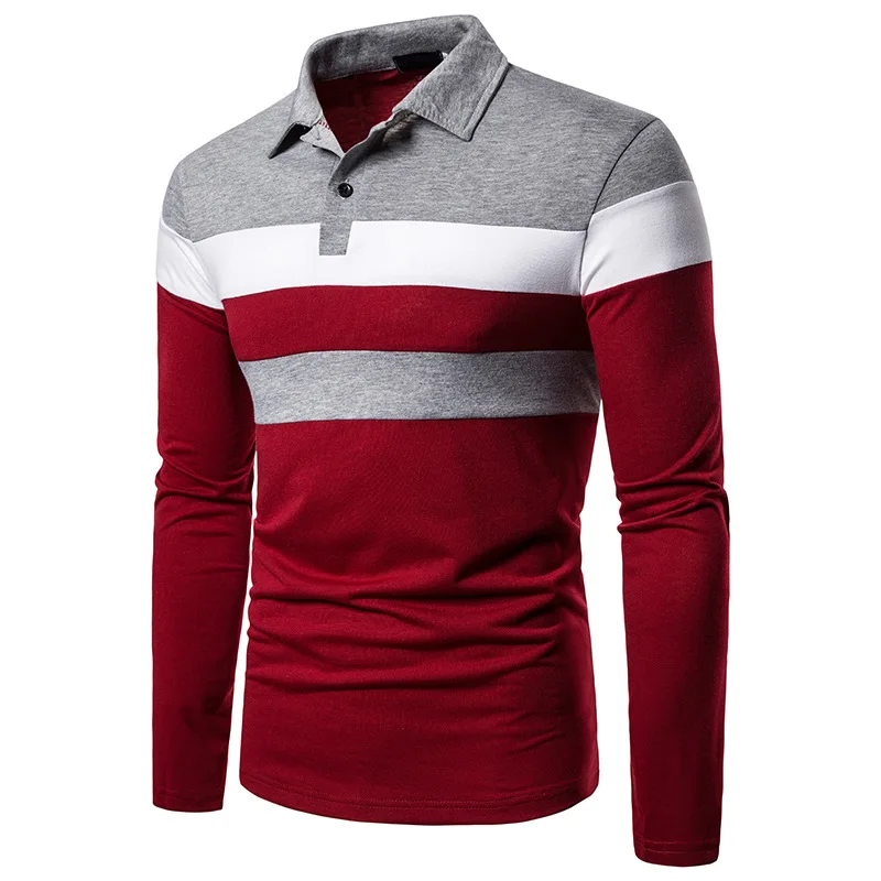 

Men T-Shirt Long Sleeve T-Shirt Tri-color Stitching menT-Shirt Fashion sports leisure Men T-Shirt