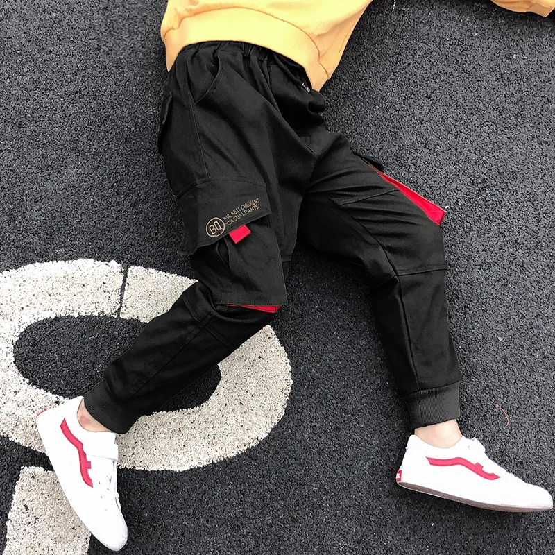 Штаны для мальчиков подростков детские комбинезоны весенние повседневные штаны