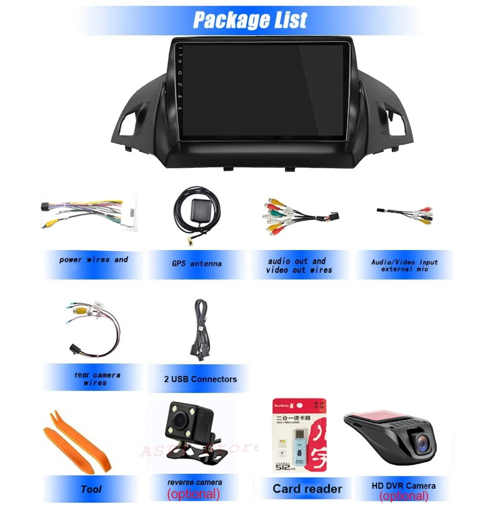 Автомобильный GPS навигатор CARPLAY магнитола с Android 11 для Ford Kuga 2 Escape 3 2012 2019 поддержкой