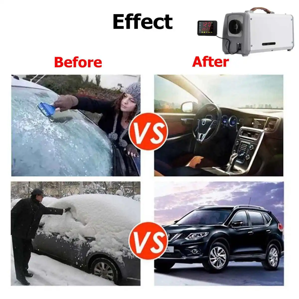 

12V 2KW Car Diesels Air Parking Heater Car Heater LCD Remote Control Monitor Switch + Silencer for Trucks Bus Trailer Heater