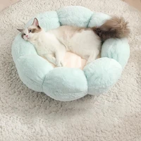 soft dog bed pet pet nest waterproof comfortable bed kennel round sleeping bag lounger cat house winter warm sofa basket