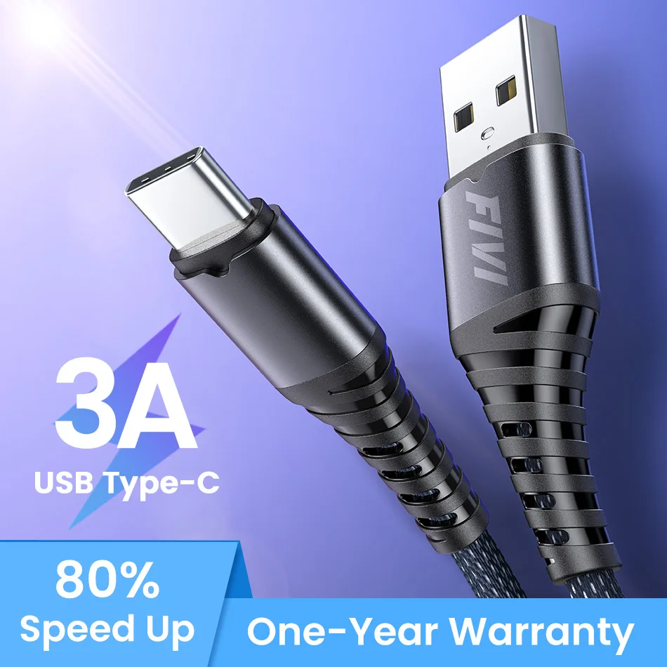 FIVI USB Type C кабель для Samsung S10 S9 S8 Quick Charge мобильный телефон 3 0 быстрой зарядки Huawei P30