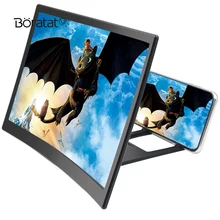 12Inch Blu-ray Mobile Phone Screen Amplifier 3D HD Curve Movie Videos Magnifier Portable Home Use