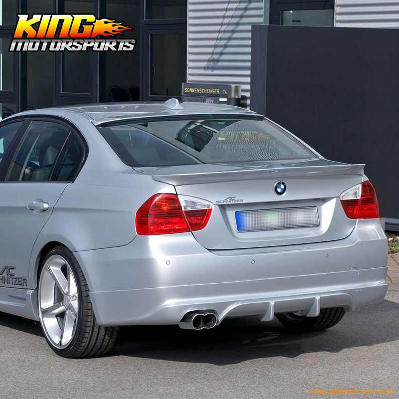 Подходит для 05 12 06 08 BMW E90 3 Series 4Dr Sedan задний бампер спойлер Bodykit уретан Global