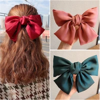 korean big hair bow ties hair clips satin two layer butterfly bow for women bowknot hairpins trendy headwear hair accessories166