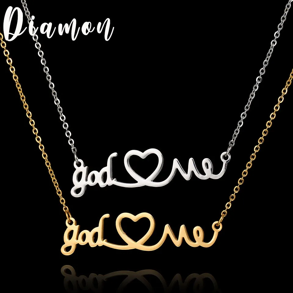 Ожерелье женское из нержавеющей стали с кулоном в виде сердца - купить по