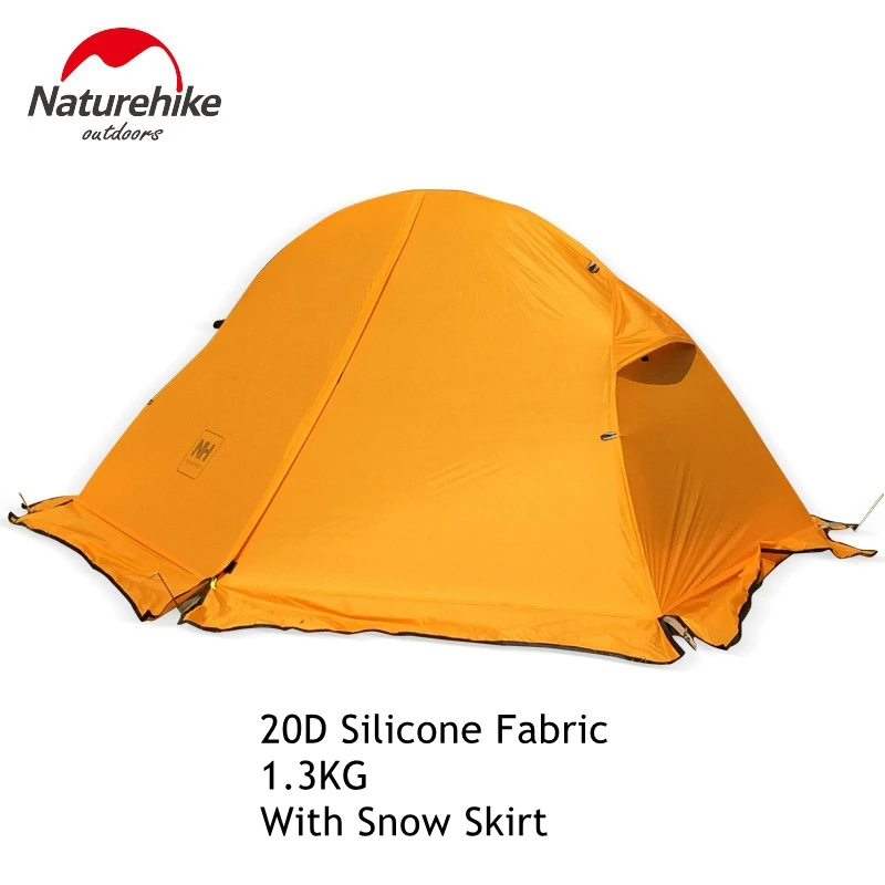 Orange20D with Skirt Naturehike велосипедный рюкзак Палатка Сверхлегкий 20D/210T для 1 человека NH18A095-D - Цвет: Orange20D with Skirt