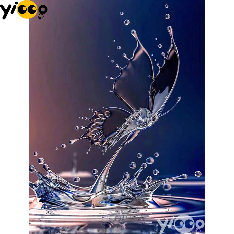 

Full Square/Round Drill Diamond Painting Cross Stitch Embroidery Water Flower Butterfly Rhinestone Mosaic Home Decor Gift AX2450