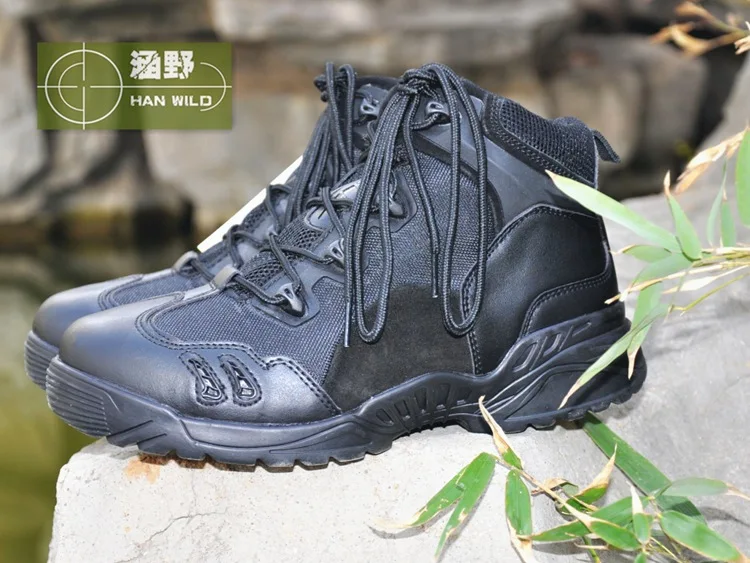 Мужские военные тактические ботинки для мужчин черные мотоциклетные армейские