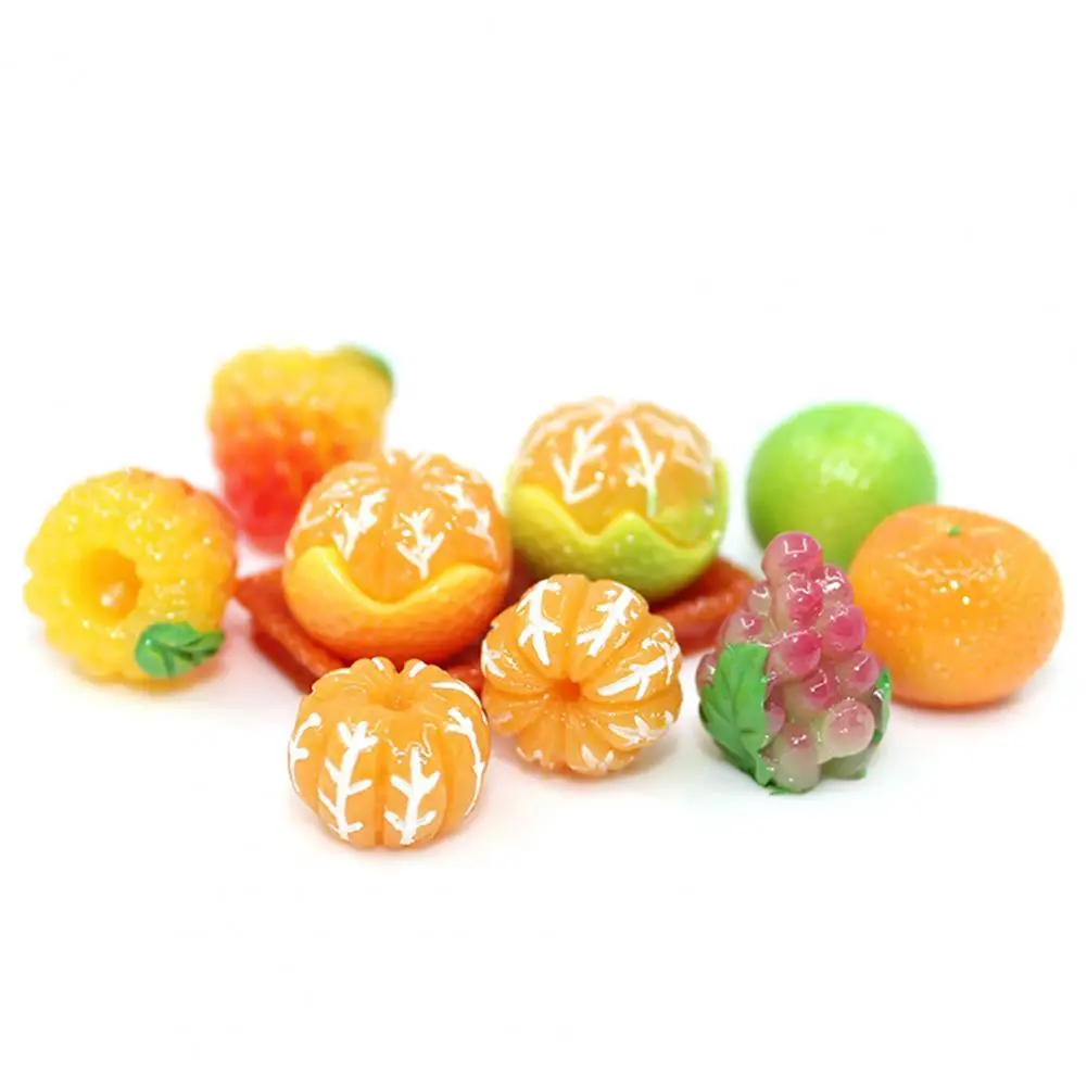 

5Pcs Cute Simulated Fruit Orange Resin Earring Charms Dollhouse Mini Model Toy Gift Decoration DIY Material Of Mobile Phone Case
