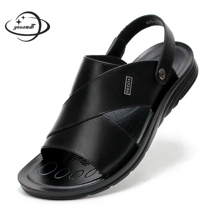 Размер 38-44 мужские сандалии из натуральной кожи летние мужская обувь без