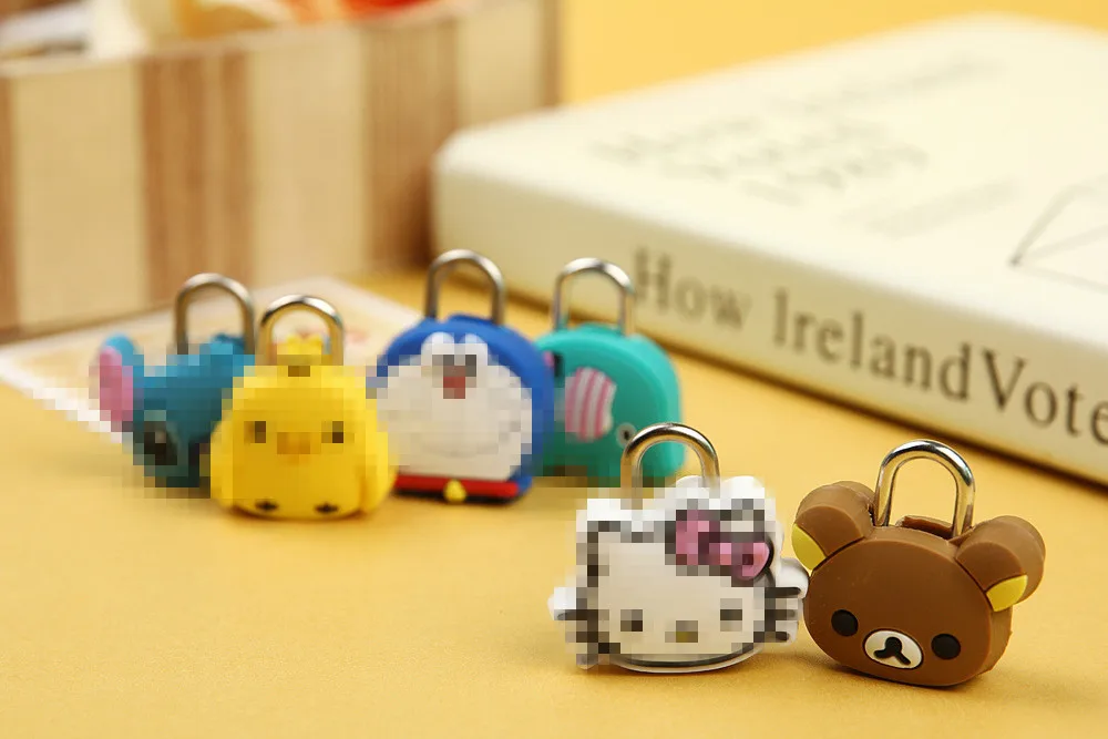 Мини Мультяшные замки на молнии сумка рюкзак выдвижной ящик замок для багажа с