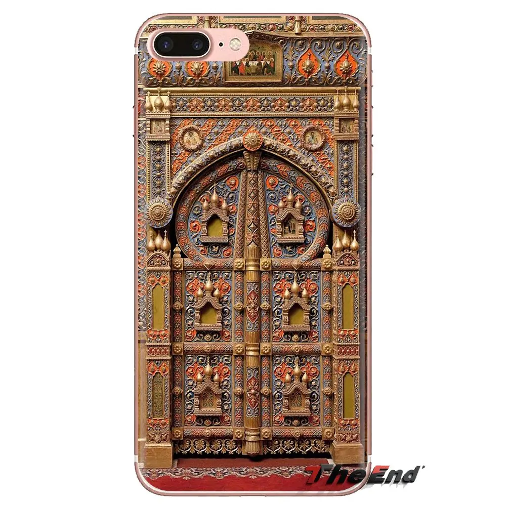 TPU Transparent Shell Cover For Samsung Galaxy S3 S4 S5 Mini S6 S7 Edge S8 S9 S10 Plus Note 3 4 5 8 9 Ethnic Russia doors Design |