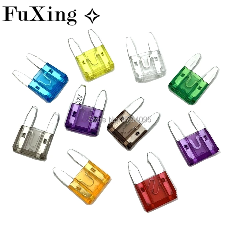 10 шт. смешанные мини-плавкие предохранители из цинкового сплава и пластика 3A 5A 10A