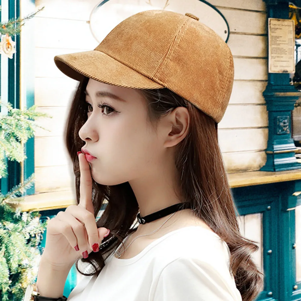 Новые мужские и женские вельветовые бейсболки с регулируемым ремешком сзади