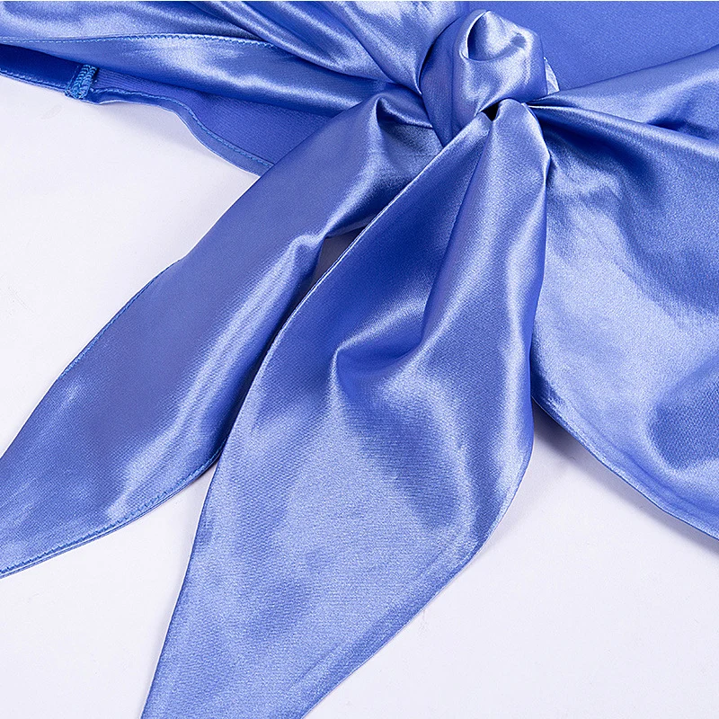 2019 Модная женская сексуальная пятнистая блузка открытая спина шелковые Атласные