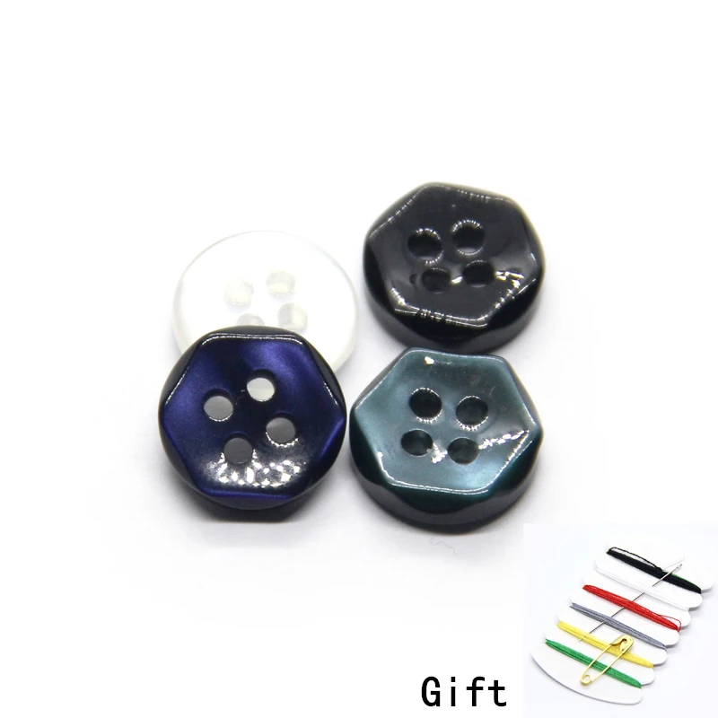 

9/10/11mm Resin Shirt Buttons Hexagon Irregular Star For Clothing Collar Decorative Handmade Sewing DIY Accessories Wholesale