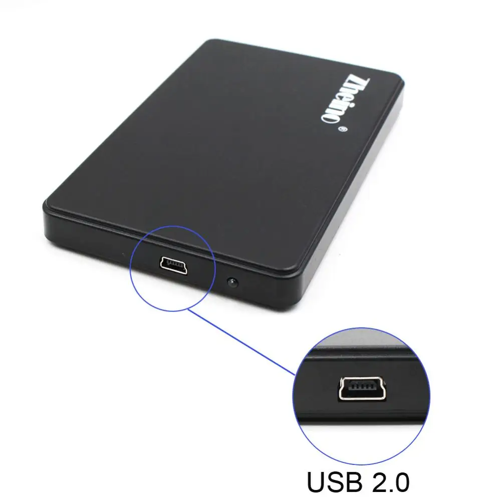 Zheino 2,5 PATA к USB 2,0 HDD корпус 40 ГБ 80 Гб 100 ГБ внешний жесткий диск Корпус для IDE SSD HDD с без инструмента