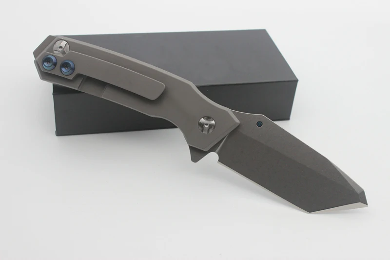 Карманный складной нож Rogue Shark клинок для пескоструйной обработки с титановой