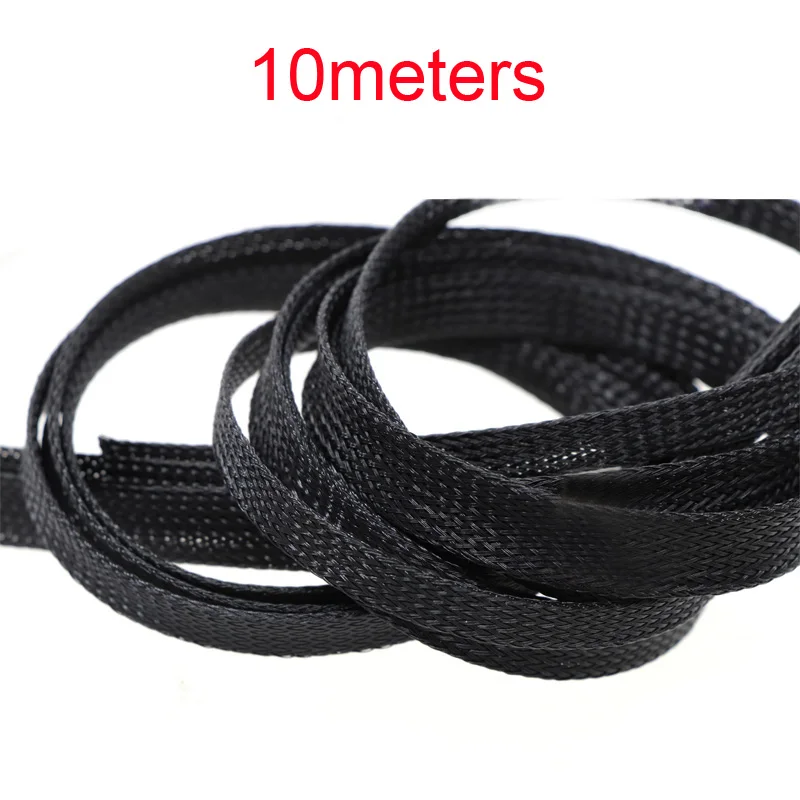 

10Meters Nylon Braided Mesh Hose 4/6/8/10/12mm Snakeskin Wire Telescopic Sleeve Net Tube Cable Protection Sheath for RC Drone