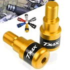 Для TMAX логотип аксессуары для мотоциклов для YAMAHA TMAX T-Max 500 530 CNC алюминиевый руль мотоцикла рукоятка концы протектор