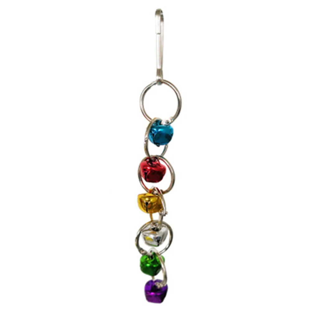 7PCS Parrots Toys Wooden Hanging Swings Pet Braided Chew Bite Rope Parakeet Colorful Beads Bird Bells Small Animal Accessories | Дом и сад