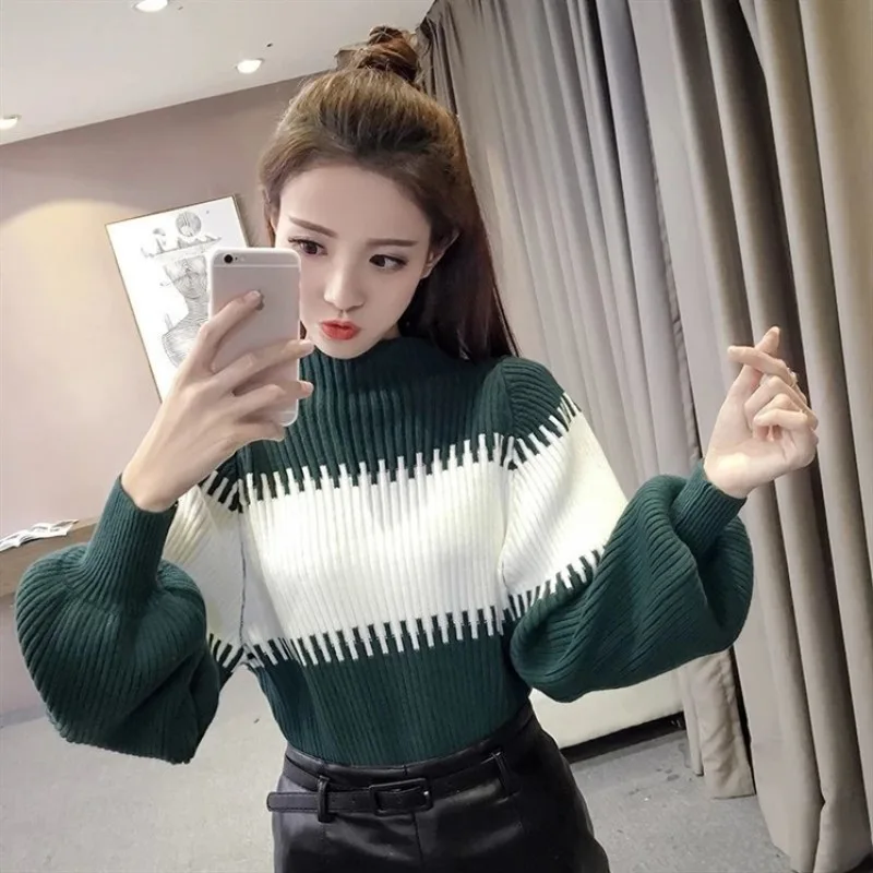 

Lazy Wind Round Neck Pullover Sweater Women's Outer Wear for Autumn and Winter New Korean Style Loose Bottoming Sweater