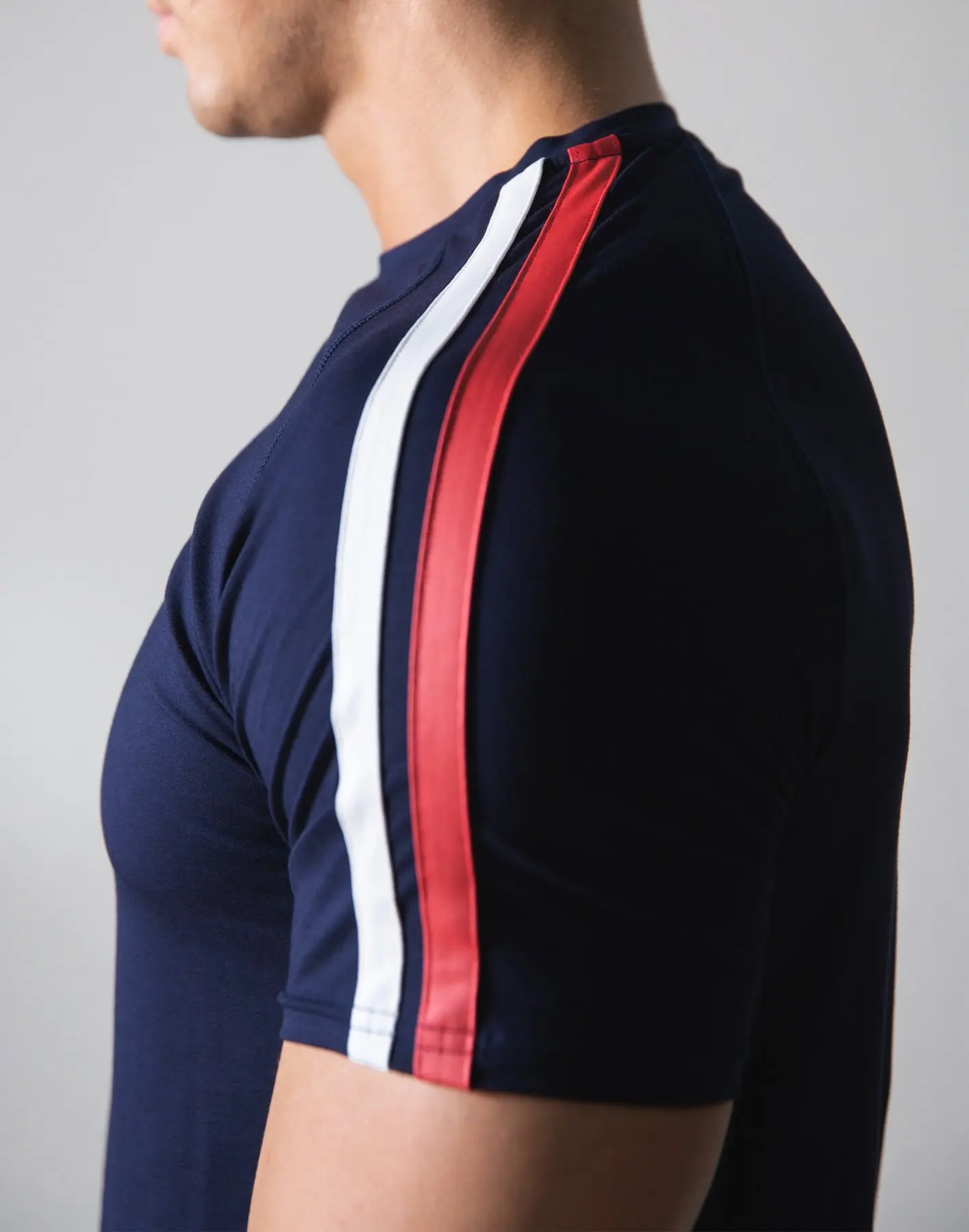 

LYFT summer new jogger short sleeve men's wear cotton loose round neck half sleeve thin T-shirt solid color men's top