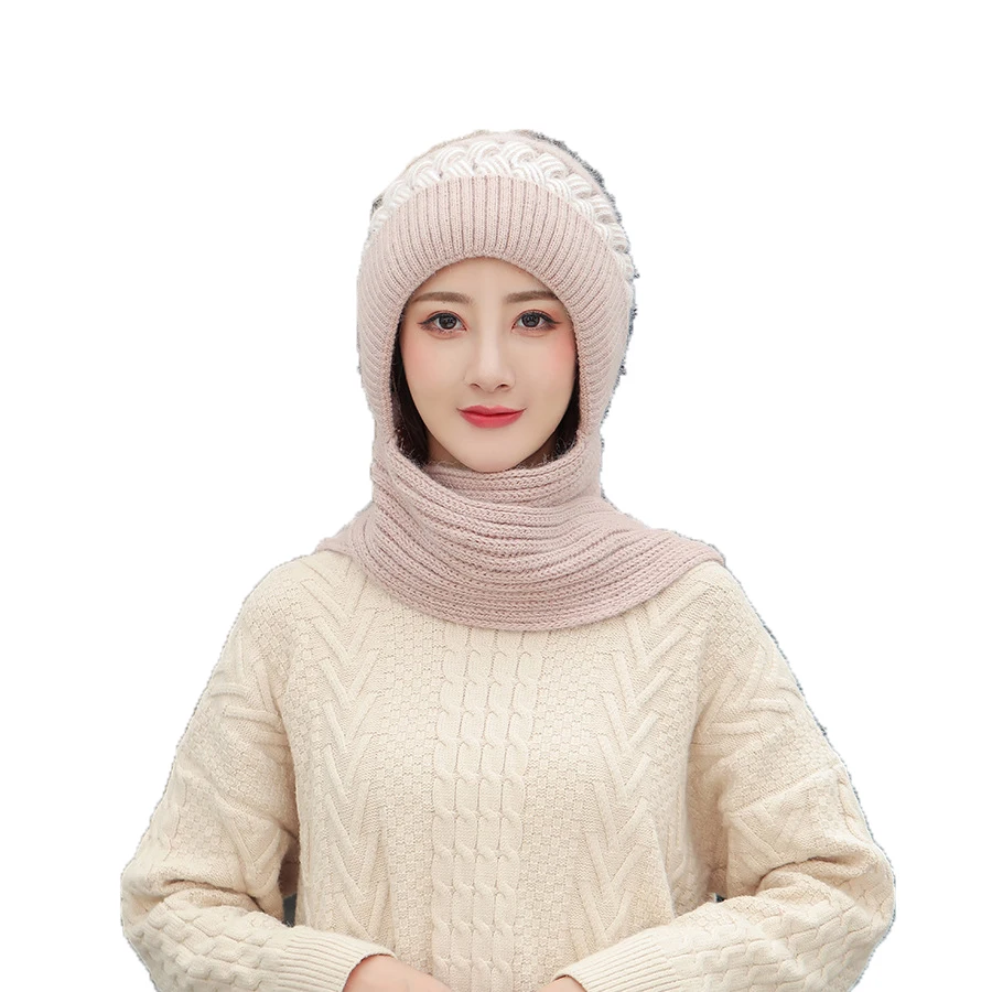 Женские осенне зимние шапки облегающие мягкие теплые шерстяные вязаные в