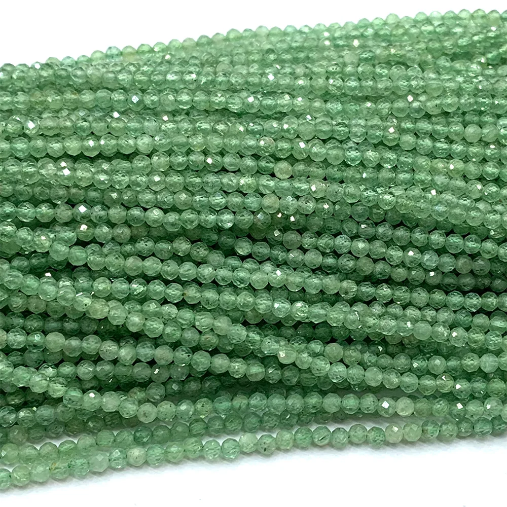 

Veemake Green Kyanite Natural Stones Crystal Gemstones DIY Necklace Bracelets Ring Faceted Round Beads For Jewelry Making 06741