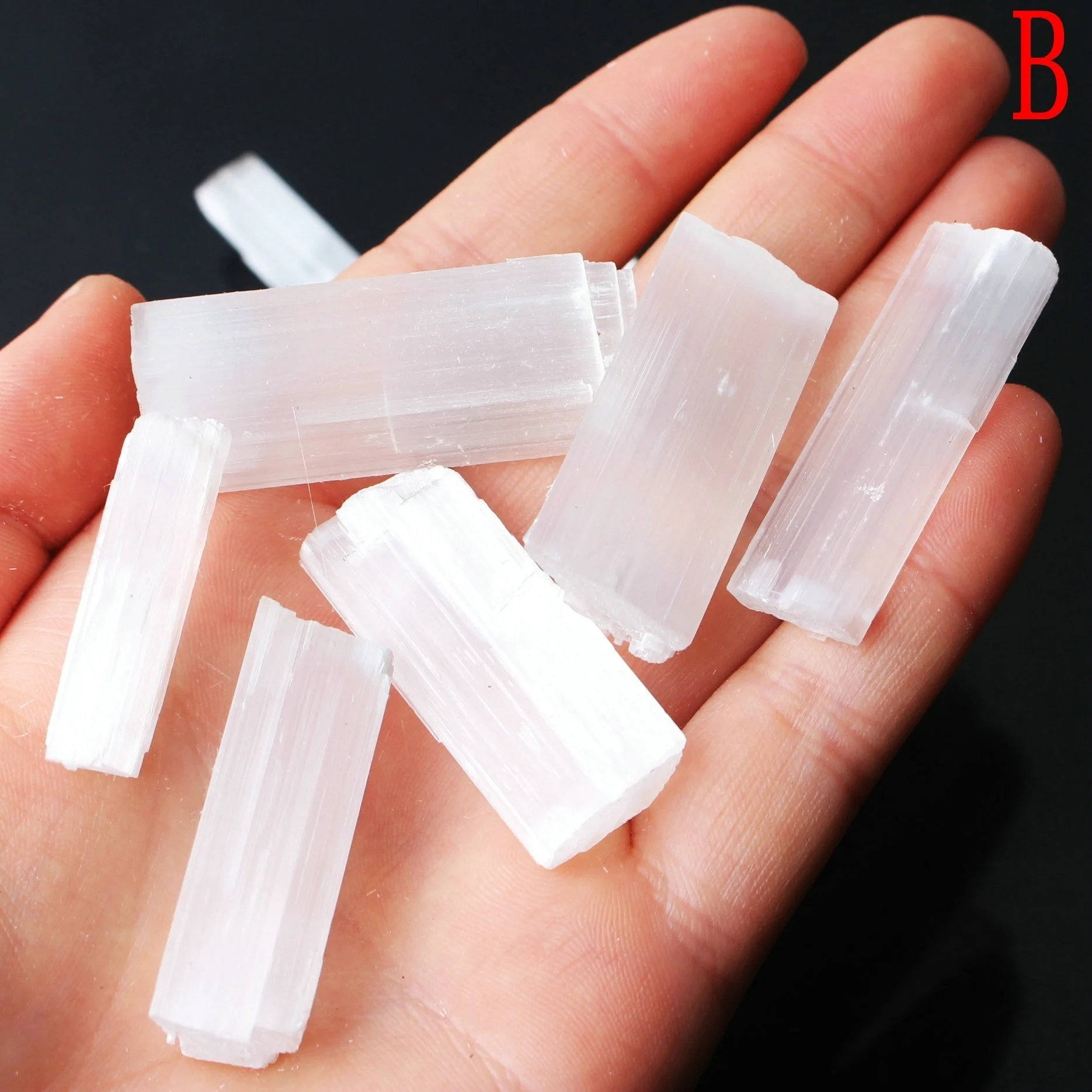Натуральные белые селенитные шероховатые палочки минеральные бриллиантовые 30