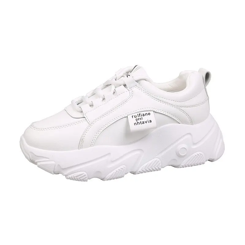 

2021 Spring Fashion Solid Color Dad Shoes Women's Casual Running Shoes Trendy White Shoes Fashion Street Shooting White Shoes