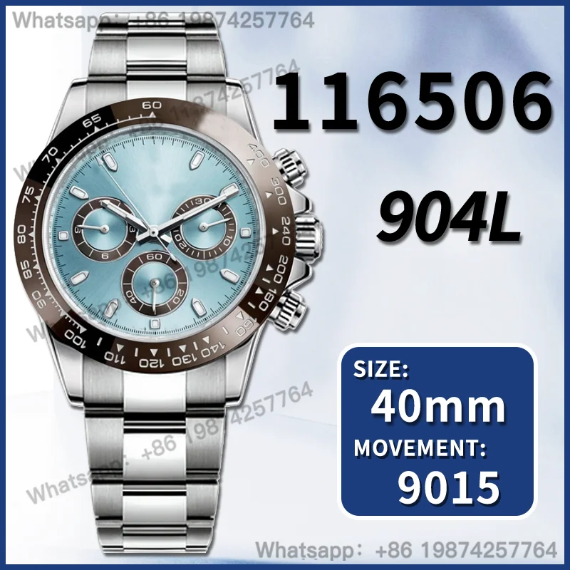

Men's Automatic Mechanical Watch 40MM 116506 AAA Replica 904L Super Clone 9015 Top Luxury Brand ARF NOOB VSF ZF Clean Sports ZZF