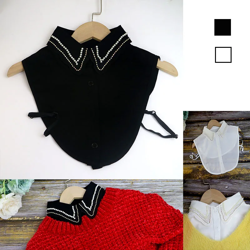 Модная рубашка Алмазная блестящая имитация воротника украшение Съемная