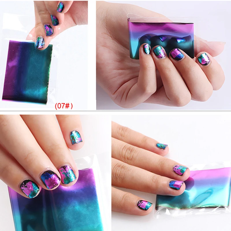 Звездное небо дизайн Набор наклеек для ногтей 10 листов переводная наклейка