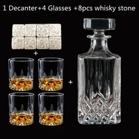 european style whiskey bottle wine glasses wine set with lid decanter foreign wine glasses whiskey stone custom packaging