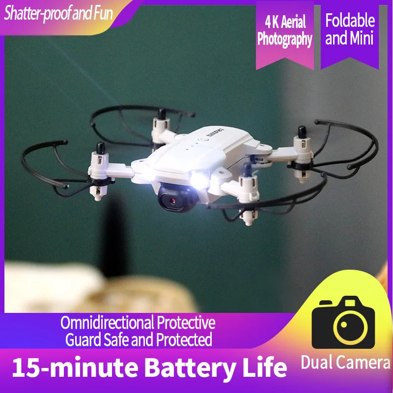 

F86 Mini RC Drone With 720P/4K HD Camera WiFi FPV 2.4 GHz Altitude Hold Mode Foldable RC Drone Quadcopter LED Lights Drone Toy